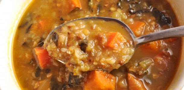 Kabocha and Buckwheat Soup