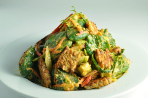 Asian Greens with Penang Curry and Tempeh