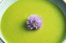 zucchini soup with chives and mint header