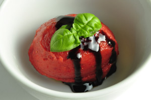 Strawberry Sorbet with Balsamic 1